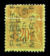 (*) N°6, 20c Brique Sur Vert Surchargé 4 Lignes Du 9 Mars, Léger Défaut. TTB (signé Calves/certificat)   Qualité: (*) - 1893-1947