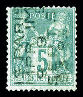 (*) N°15, 5c Vert Surchargé 5 Lignes Du 9 SEPT 93, SUP (signé Brun/certificat)   Qualité: (*) - 1893-1947