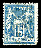 (*) N°17, 15c Bleu Surchargé 5 Lignes Du 15 Novembre 1893, R.R. (signé Scheller/certificat)   Qualité: (*) - 1893-1947