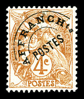 ** N°40a, 4c Blanc, Type II. TTB (certificat)   Qualité: **   Cote: 500 Euros - 1893-1947