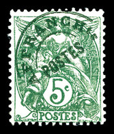(*) N°41c, 5c Vert, Surcharge Verte. R.R. SUP (signé Calves/certificat)   Qualité: (*)   Cote: 1800 Euros - 1893-1947