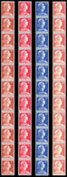 ** N°38/41, Muller, Les 4 Valeurs En Bandes Verticales De 11 Exemplaires. TB   Qualité: **   Cote: 590 Euros - Coil Stamps