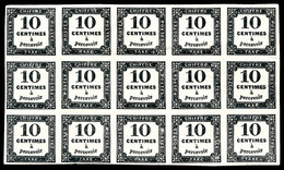 ** N°2, 10c Noir En Bloc De 15 Exemplaires (5ex*), TB   Qualité: ** - 1859-1959 Mint/hinged