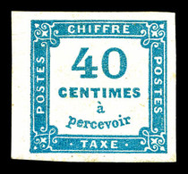 * N°7, 40c Bleu Bdf, Quasi **. SUP (signé Calves/Brun/certificat)   Qualité: *   Cote: 600 Euros - 1859-1959 Mint/hinged