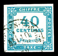 O N°7, 40c Bleu, Jolie Pièce. TTB (signé Calves/certificat)   Qualité: O   Cote: 700 Euros - 1859-1959 Mint/hinged