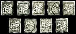 O N°10, 11, 14 à 18, 20 Et 21, Les 9 Valeurs TB (certificat)   Qualité: O   Cote: 539 Euros - 1859-1959 Mint/hinged