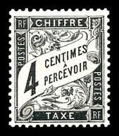 ** N°13, 4c Noir, TTB   Qualité: ** - 1859-1959 Mint/hinged