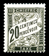 ** N°17, 20c Noir, Fraîcheur Postale, SUP (certificat)   Qualité: ** - 1859-1959 Mint/hinged