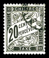 O N°17, 20c Noir. TB (signé Brun)   Qualité: O   Cote: 150 Euros - 1859-1959 Mint/hinged