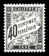 * N°19, 40c Noir, Très Bon Centrage. TTB   Qualité: * - 1859-1959 Mint/hinged