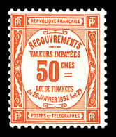 ** N°47, 50c Rouge, Fraîcheur Postale, TTB (certificat)   Qualité: **   Cote: 1100 Euros - 1859-1959 Nuovi