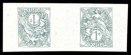 (*) N°107, 1c Gris Sur Verdâtre, épreuve TETEBECHE Avec Pont. TTB (certificat)   Qualité: (*) - Unused Stamps