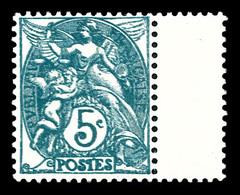 ** N°111, 5c Blanc, Impression Double Bdf. SUP (signé Calves/certificat)   Qualité: **   Cote: 525 Euros - Unused Stamps