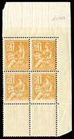 ** N°117b, 15c Mouchon, Impression Rectoverso Partielle Sur Bloc De 6 Cdf, TB   Qualité: ** - Nuovi