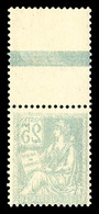 ** N°118b, 25c Mouchon Bdf, Impression Rectoverso. TTB (certificat)   Qualité: **   Cote: 650 Euros - Unused Stamps