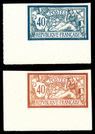 (*) N°119, 40c Merson: 2 Essais De Couleur Cdf (bleu Et Rouge). TB   Qualité: (*) - Unused Stamps