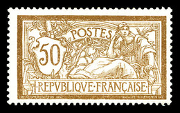 * N°120, 50c Merson, Centre Absent. TTB (certificat)   Qualité: *   Cote: 600 Euros - Unused Stamps