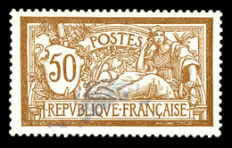 ** N°120b, 50c Merson, Centre Déplacé, Bon Centrage. SUP (certificat)   Qualité: **   Cote: 700 Euros - Unused Stamps