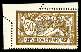 * N°120, 50c Merson, Piquage Oblique Par Pliage. SUP (certificat)   Qualité: *   Cote: 675 Euros - Unused Stamps