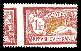 ** N°121, 1F Merson, Piquage à Cheval Horizontal. SUP (certificat)   Qualité: ** - Unused Stamps