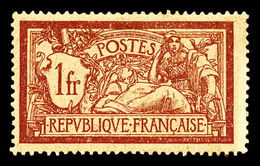 * N°121c, 1f Merson Papier GC, Sans Teinte De Fond. TTB (signé Brun/certificat)   Qualité: *   Cote: 600 Euros - Unused Stamps