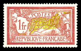 * N°121e, 1F Merson, Double Teinte De Fond Dont Une Renversée. SUP. R. (certificat)   Qualité: *   Cote: 1250 Euros - Unused Stamps