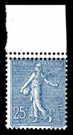 ** N°132l, 25c Semeuse, Double Piquage, Bdf. SUP (certificat)   Qualité: **   Cote: 740 Euros - Unused Stamps