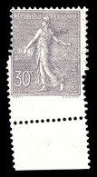 * N°133i, 30c Semeuse, Piquage Oblique Par Pliage Bdf. SUP (signé Calves/certificat)   Qualité: *   Cote: 800 Euros - Unused Stamps