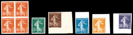 ** N°137/42, Série Semeuse Non Dentelée Dont N°138 Bd4. TTB   Qualité: **   Cote: 356 Euros - Unused Stamps