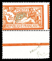 ** N°145, Merson 2F: Piquage à Cheval Bas De Feuille. SUP (certificat)   Qualité: ** - Unused Stamps