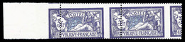 ** N°206, 3F Violet Et Bleu: Piquage à Cheval Sur Bande De 3 Exemplaires, SUPERBE (certificat)    Qualité: ** - Unused Stamps