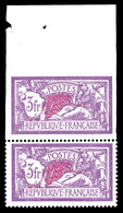 ** N°240b, 3f Merson, Non Dentelé Tenant à Dentelé, Haut De Feuille. SUP. R. (signé Brun/certificat)   Qualité: **   Cot - Unused Stamps