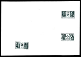 ** N°274A, Non émis, 50c Expo Coloniale, 3 Exemplaires En Bleugris Sur Feuillet Gommé Complet. TTB. R. (certificat)   Qu - Unused Stamps