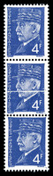 ** N°521A, 4F Pétain, Impression Sur Raccord En Bande De 3 Ex. TB   Qualité: ** - Nuovi