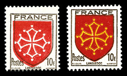 ** N°603a, 10f Languedoc, Couleur Jaune Absente. TTB (certificat)   Qualité: **   Cote: 625 Euros - Unused Stamps