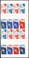 ** N°1465A, Triptique Satellite De 1965, Bloc De 8 Exemplaires Dont Quatre Multicolores. SUP (certificat)   Qualité: **  - Autres & Non Classés