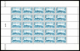 ** N°300, Normandie, 1F50 Bleu Clair En FEUILLE COMPLÊTE DE 25 EXEMPLAIRES Daté Du 22/5/1936, Très Jolie Pièce, RARE (ce - Feuilles Complètes