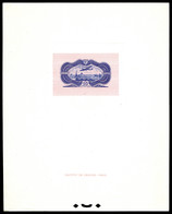 (*) N°15, Burelé, 50F Outremer En épreuve De Luxe Complète Provenant De L'institut De Gravure. SUP. R. (certificat)   Qu - Epreuves De Luxe