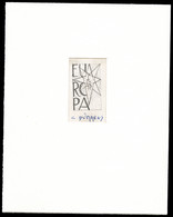 (*) N°1397, Europa De 1963, Projet Non Adopté à 50c Realisé, Signé Durrens. R.R. SUPERBE (certificat)   Qualité: (*) - Artist Proofs