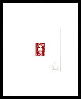 (*) N°2822, 4,40F Briat, épreuve D'artiste En Rouge Signée (ex Collection J.P Comtet). SUPERBE. R.R. (certificat)   Qual - Artist Proofs