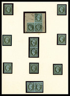 1854/1852, EMPIRE NON DENTELES: Très Belle Collection De Timbres (neufs Et Oblitérés) Et Lettres, Par Multiple. De Nombr - Collections