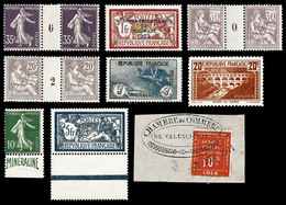 1900/1969, Collection Neuve Sur Pages En Trois Volumes, Qq Obl, Quasi Complète Dont Yv. 155, 182, 188A, 262B, Mersons, C - Collections