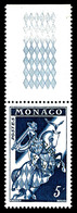 ** MONACO, Préoblitéré, N°11Ab, 5f Bleunoir, Surcharge Renversée, Haut De Feuille, Quelques Exemplaires Connus. SUP. R.R - Preobliterati