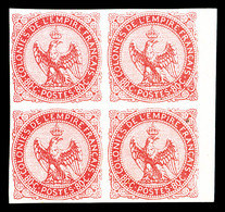 ** COLONIES GENERALES, N°1/6, Série Aigle En Bloc De Quatre (N°3/4/5*), Fraîcheur Postale, SUP (certificat)   Qualité: * - Aigle Impérial