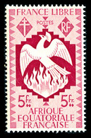 ** AFRIQUE EQUATORIALE, N°152a, 5F Carmin (erreur), Frais, TTB (certificat)   Qualité: **   Cote: 276 Euros - Nuovi