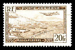 ** ALGERIE, Poste Aérienne, N°4A, Avion Survolant La Rade D'Alger Type II, TB   Qualité: **   Cote: 264 Euros - Unused Stamps
