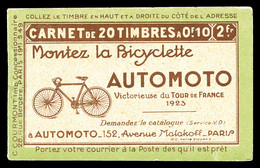 ** ALGERIE, Carnets, N°1, Série 49, AUTOMOTO Et AIGLE, TB   Qualité: **   Cote: 400 Euros - Ungebraucht