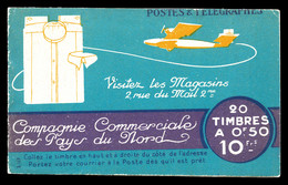 ** ALGERIE, Carnets, N°12, Série 117, TOILE D'AVION. TB   Qualité: **   Cote: 500 Euros - Neufs