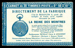 ** ALGERIE, Carnets, N°12, Série 122, REINE DES MONTRES Et EU, Couverture Dechirée.   Qualité: **   Cote: 500 Euros - Nuovi