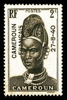 ** CAMEROUN, N°208a, 2c Brunnoir, Surcharge Noire (gomme Coloniale), TTB (certificat)   Qualité: **   Cote: 1500 Euros - Unused Stamps